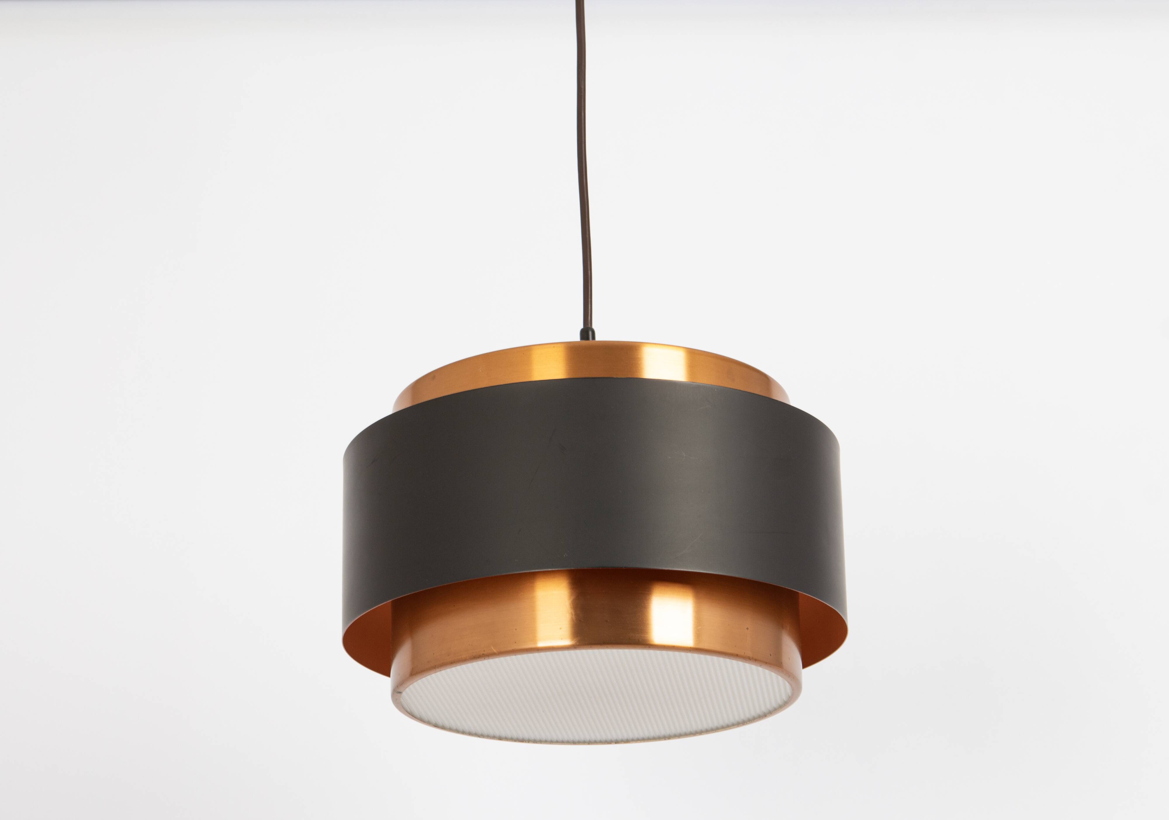 Jo Hammerborg copper Pendant Light - Juno -, for Fog & Morup, 1960s