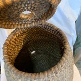 Braided straw basket