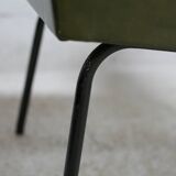 Pair of tubular armchairs, imitation leather. Circa 1950