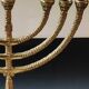 Jewish Menorah/Candlestick with 7 arms. Engraved Jerusalem, signed Wainberg Dim 16x16