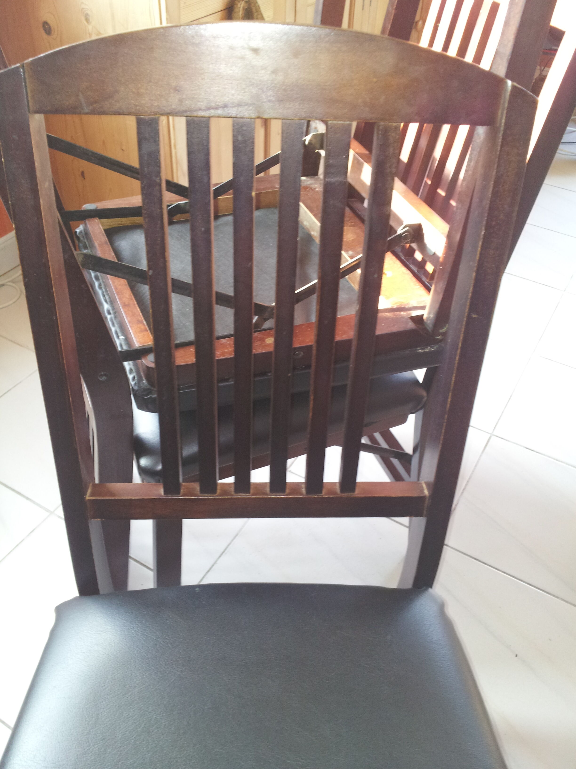 Series of three chairs folding vintage