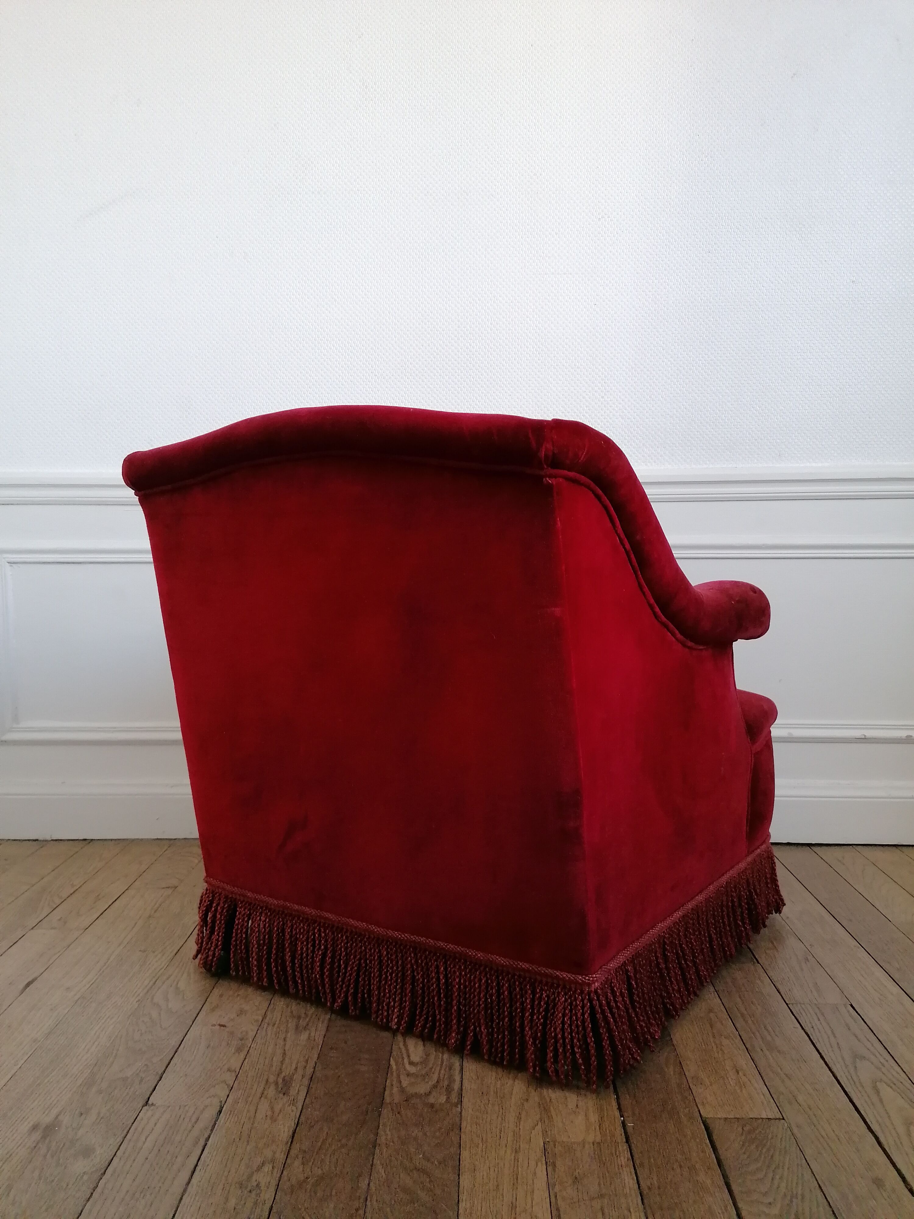 Red velvet armchair 40 years