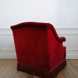 Red velvet armchair 40 years