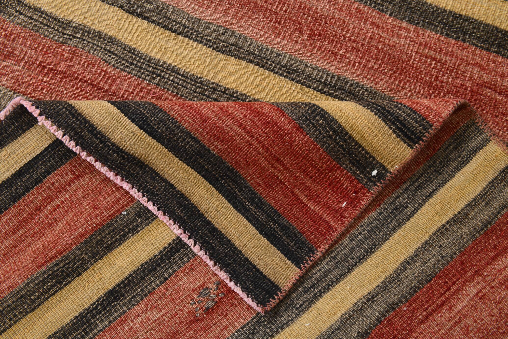 3x10 Rug For Hallway Red & Brown Vintage Kilim Runner Rug, 88x301Cm SK32981