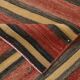 Tapis de couloir Kilim vintage rouge et marron