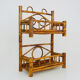 Vintage wall shelf in black bamboo, shelf or to be laid or hung. Year 70