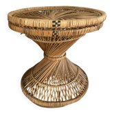 Bohemian sofa end stool from the 70s.