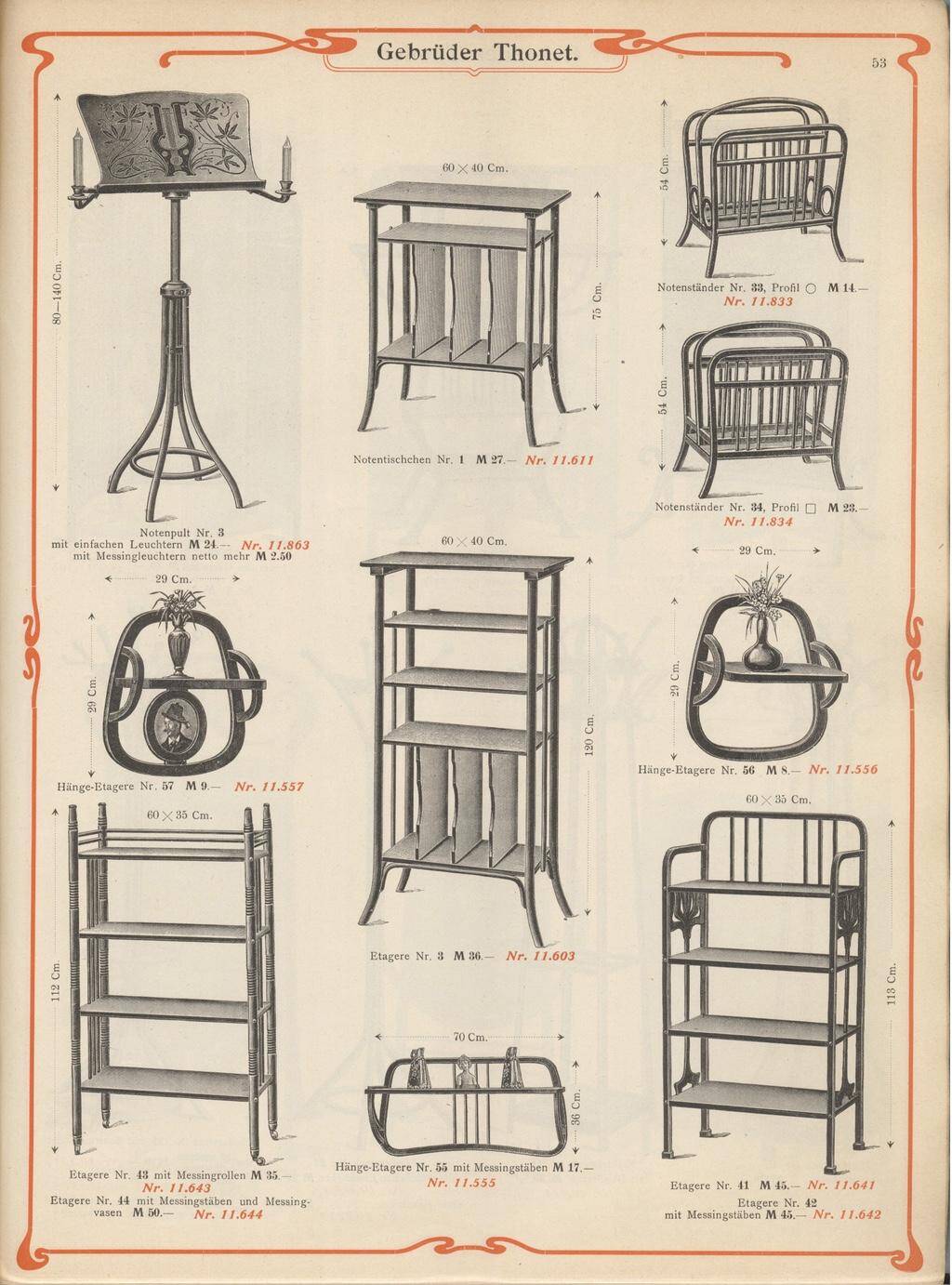 Curved wooden magazine rack no.33 by Thonet