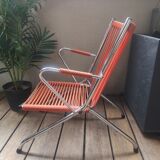 Armchair foldable child vintage 60's "scoubidou" orange