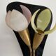 Simple plexiglass and brass wall light, Flower Design, mid-century by Geru, 1960s, Germany.