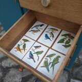 Asymmetrical changing table cabinet