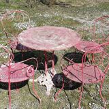 Wrought iron garden furniture