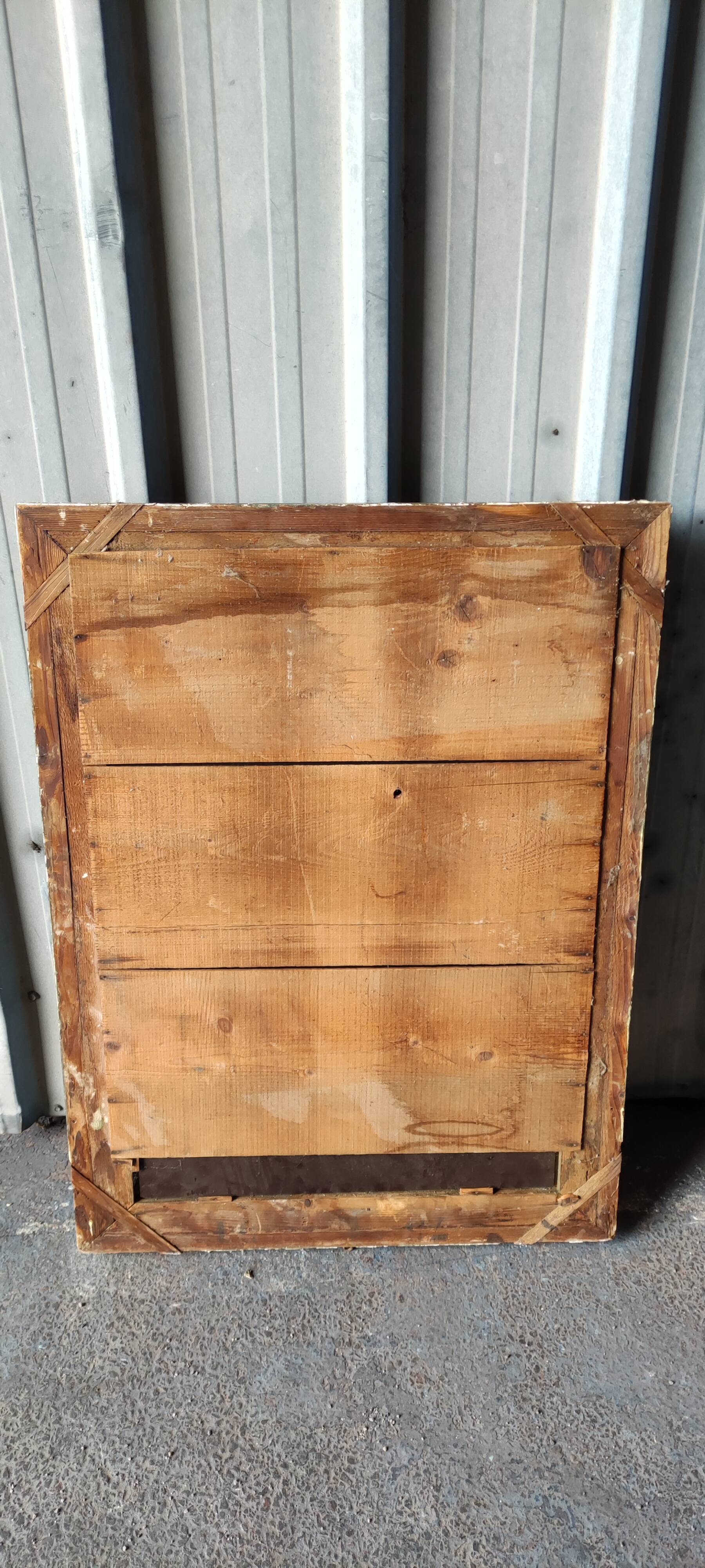 Old beveled mirror, faded castle decoration