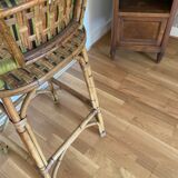 Rattan and bamboo stool