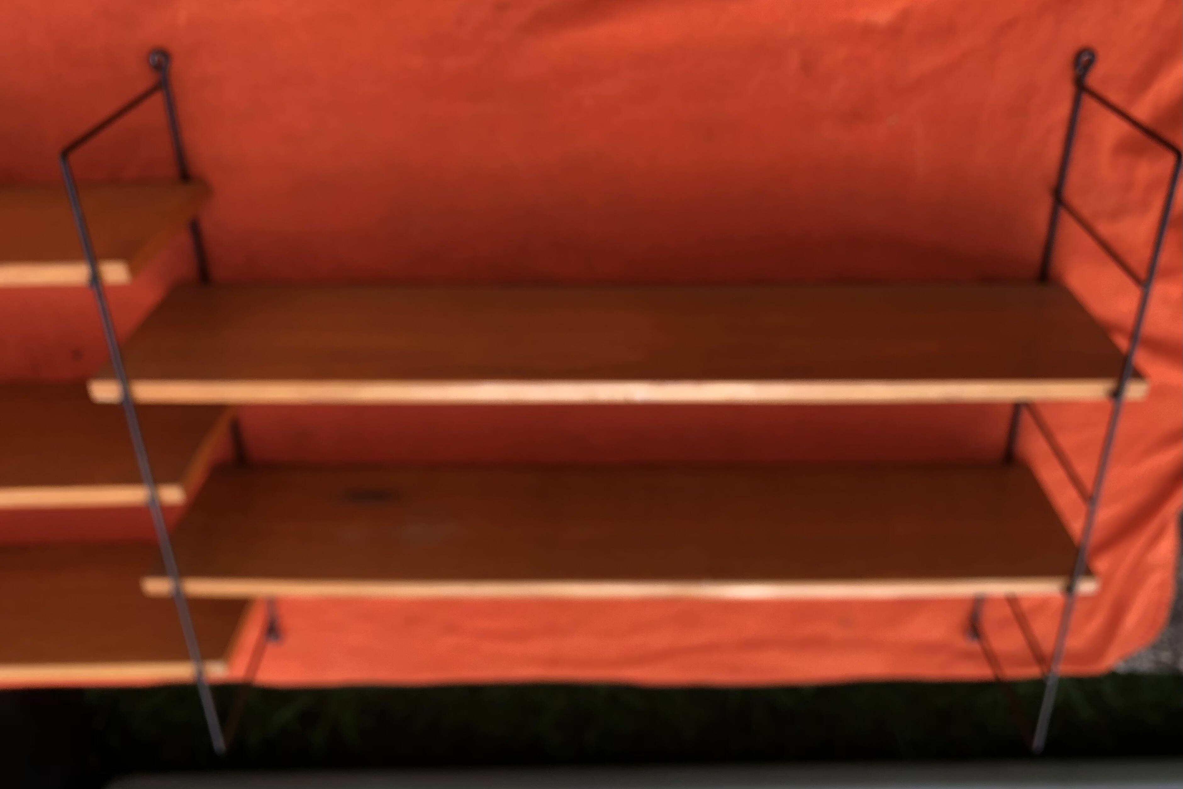 String double wall shelf from the 60s