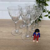 Set of 6 engraved wine glasses
