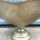 French Floral Champagne Cooler Vasque on Pedestal Stand