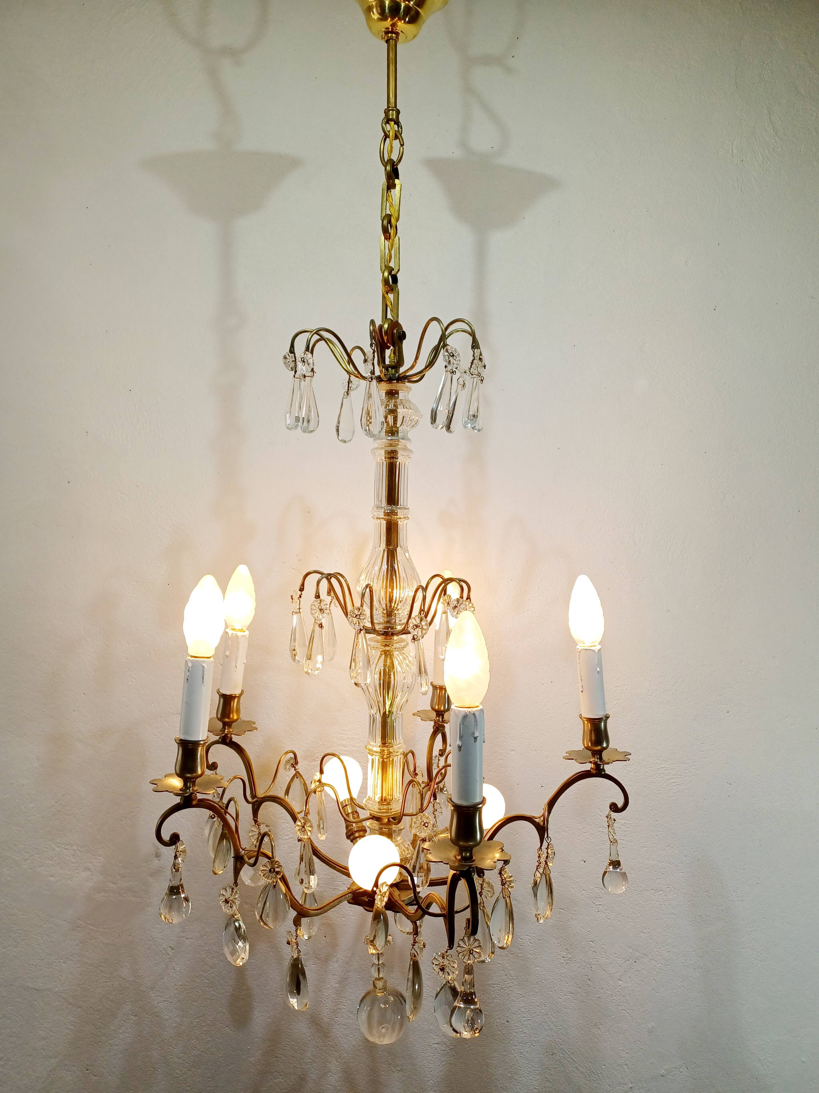 5-light crystal chandelier