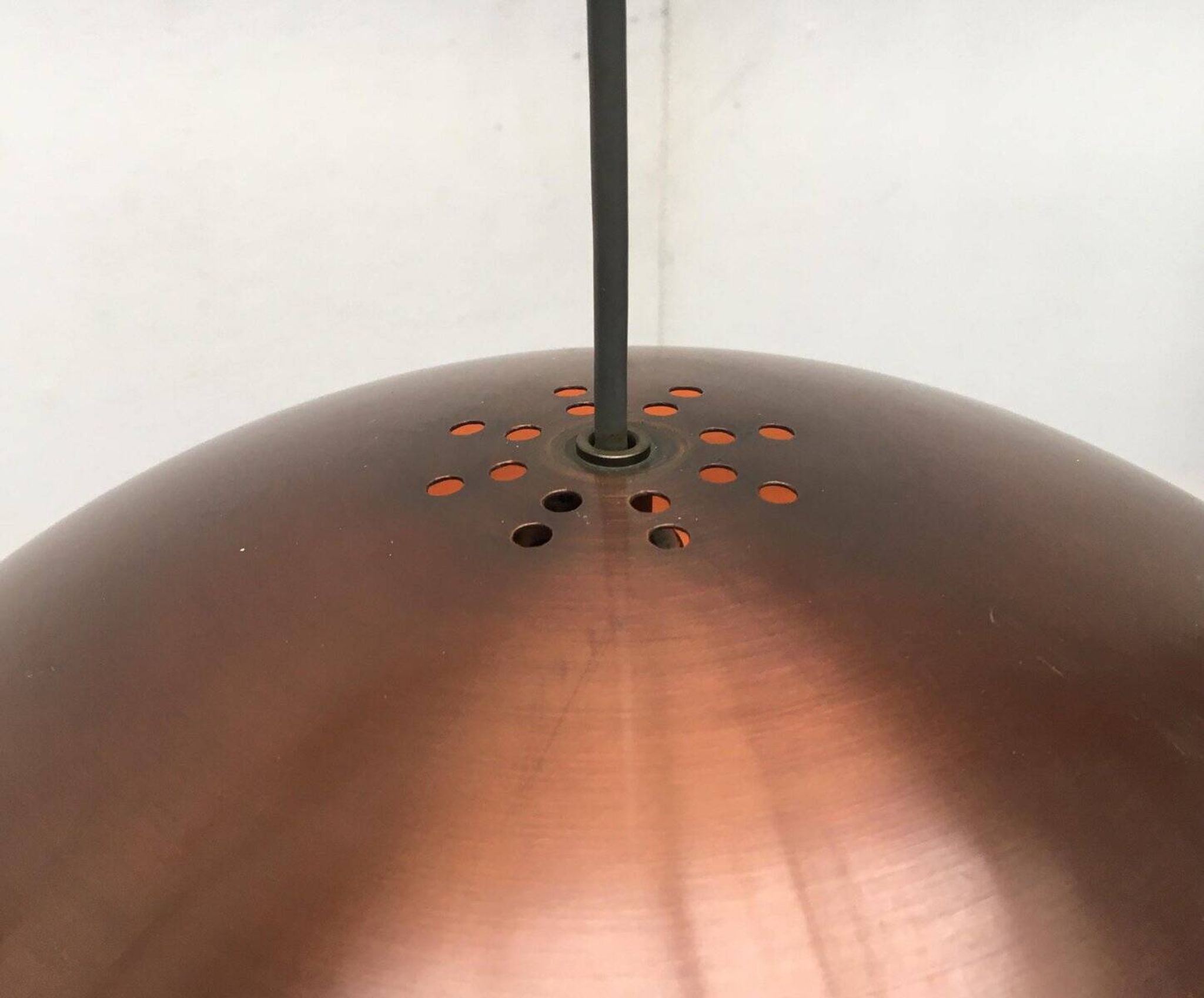 Mid-century copper dome pendant