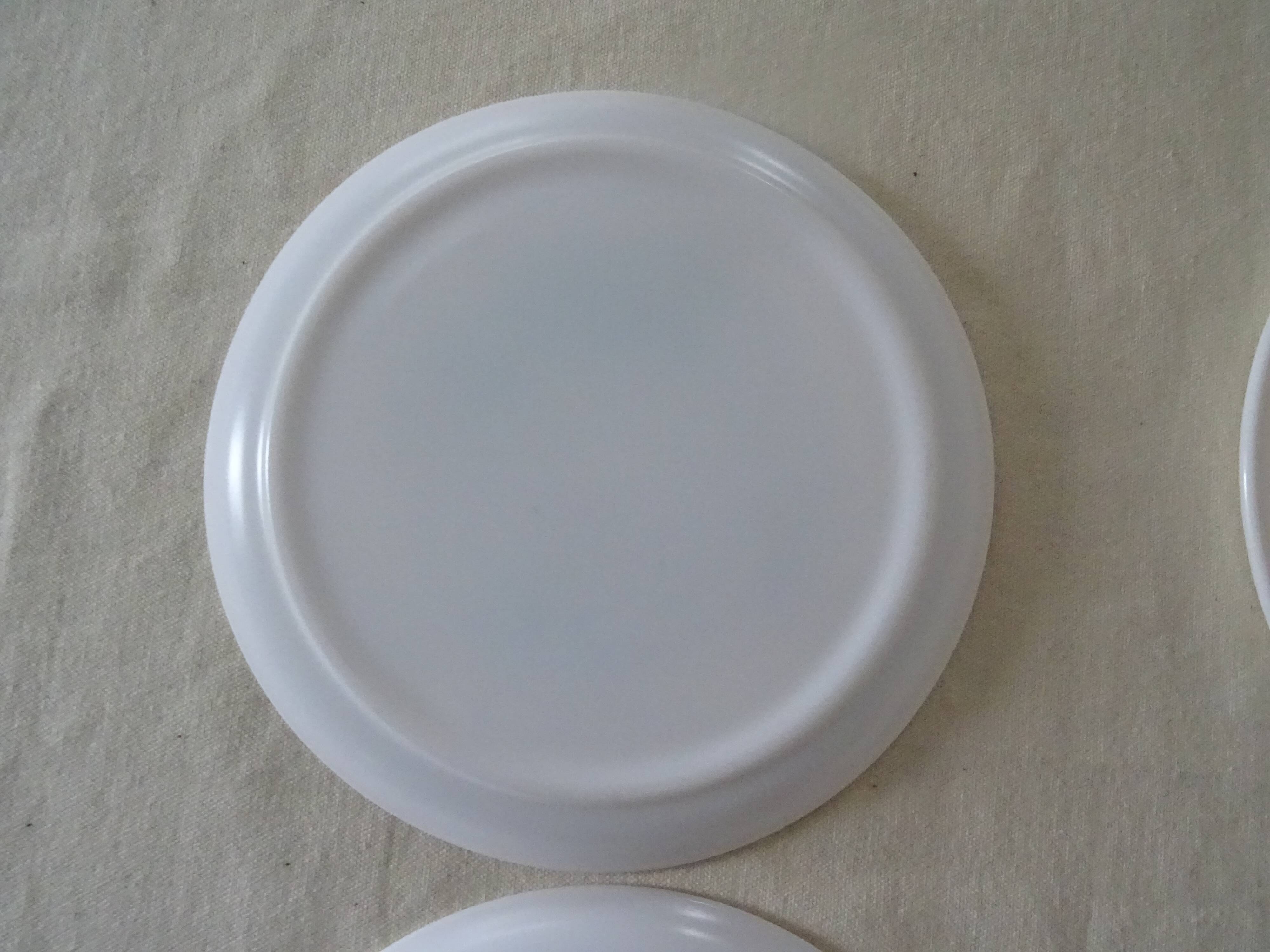 4 plates dessert flowers Arcopal lotus