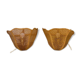 Pair of vintage rattan sconces