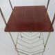 Magazine holder, metal and wood 50s 60s