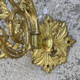 Pair of gilt bronze wall candlesticks