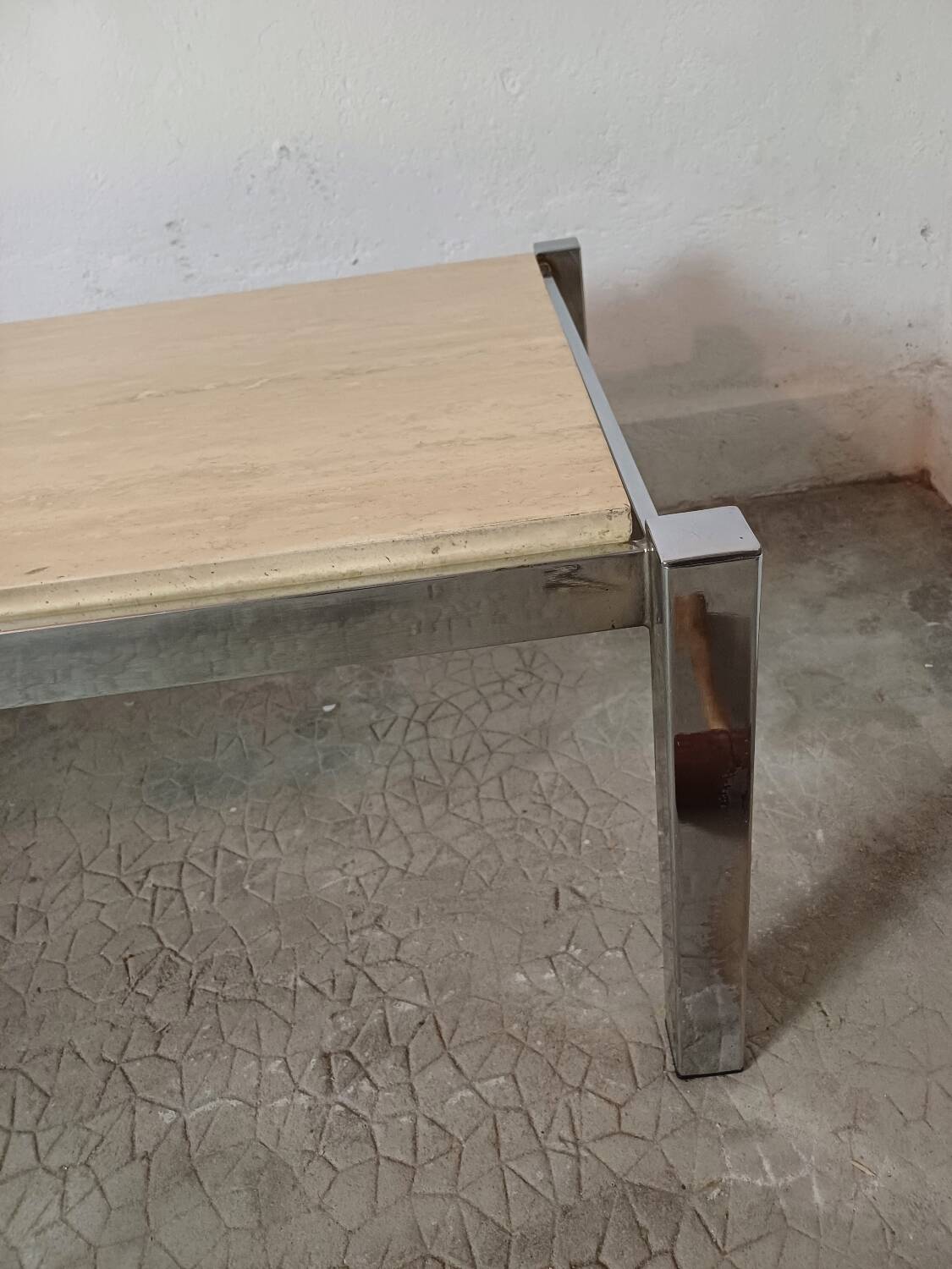 Table basse travertin vintage