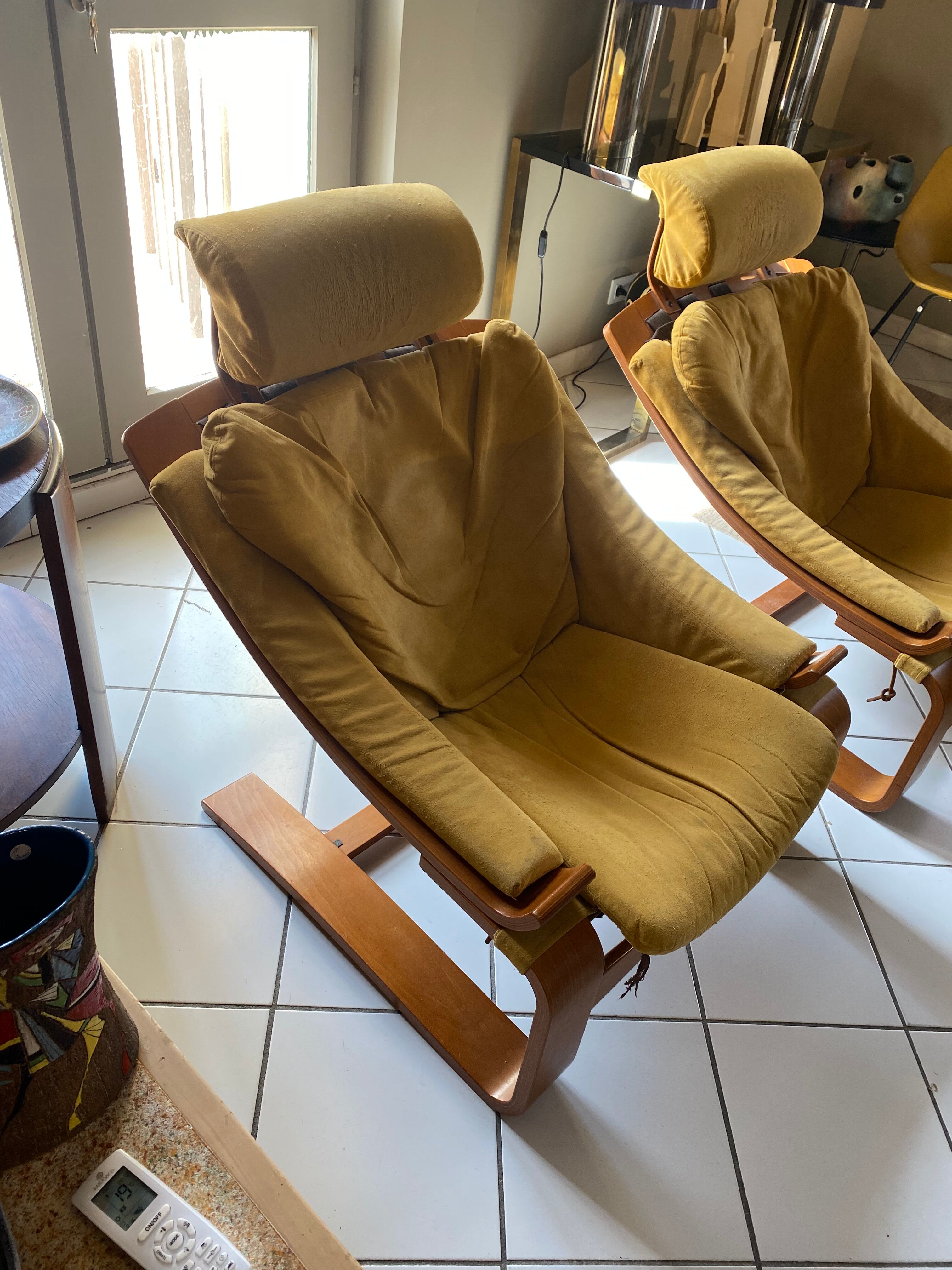 Pair of armchairs Nelo Mobele, Åke Fribytter