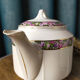 Duo teapot milk jug - floral headband and gilded edging KPM porcelain