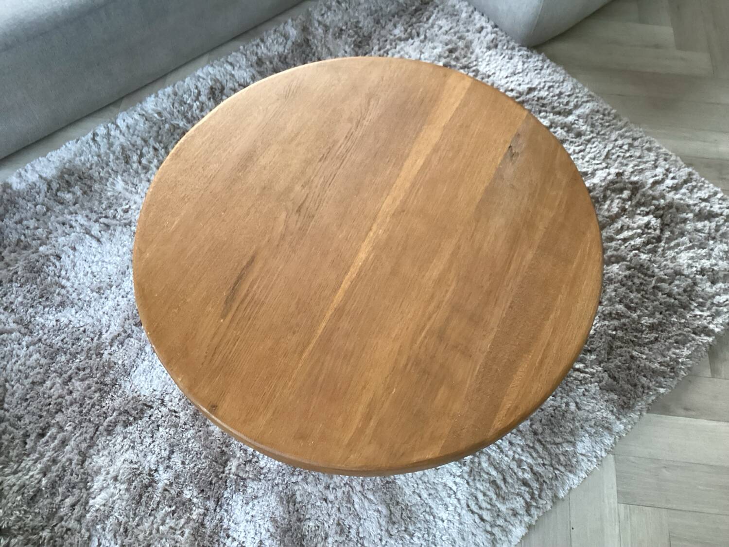 Oak Coffee table tree legs , 1970 Midcentury