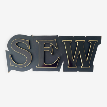 Vintage Style Sew Sign Letters