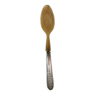 Ivory spoon with silver handle