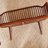 Small Art Deco bench and armchairs in beech, 1930s