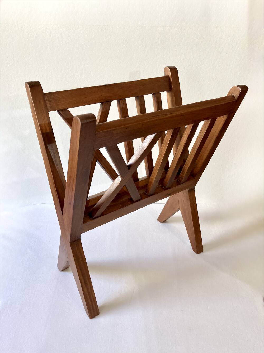 Wooden magazine rack, 1950s