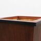 Pair large Art Deco geometric square oak planters, France 1930s