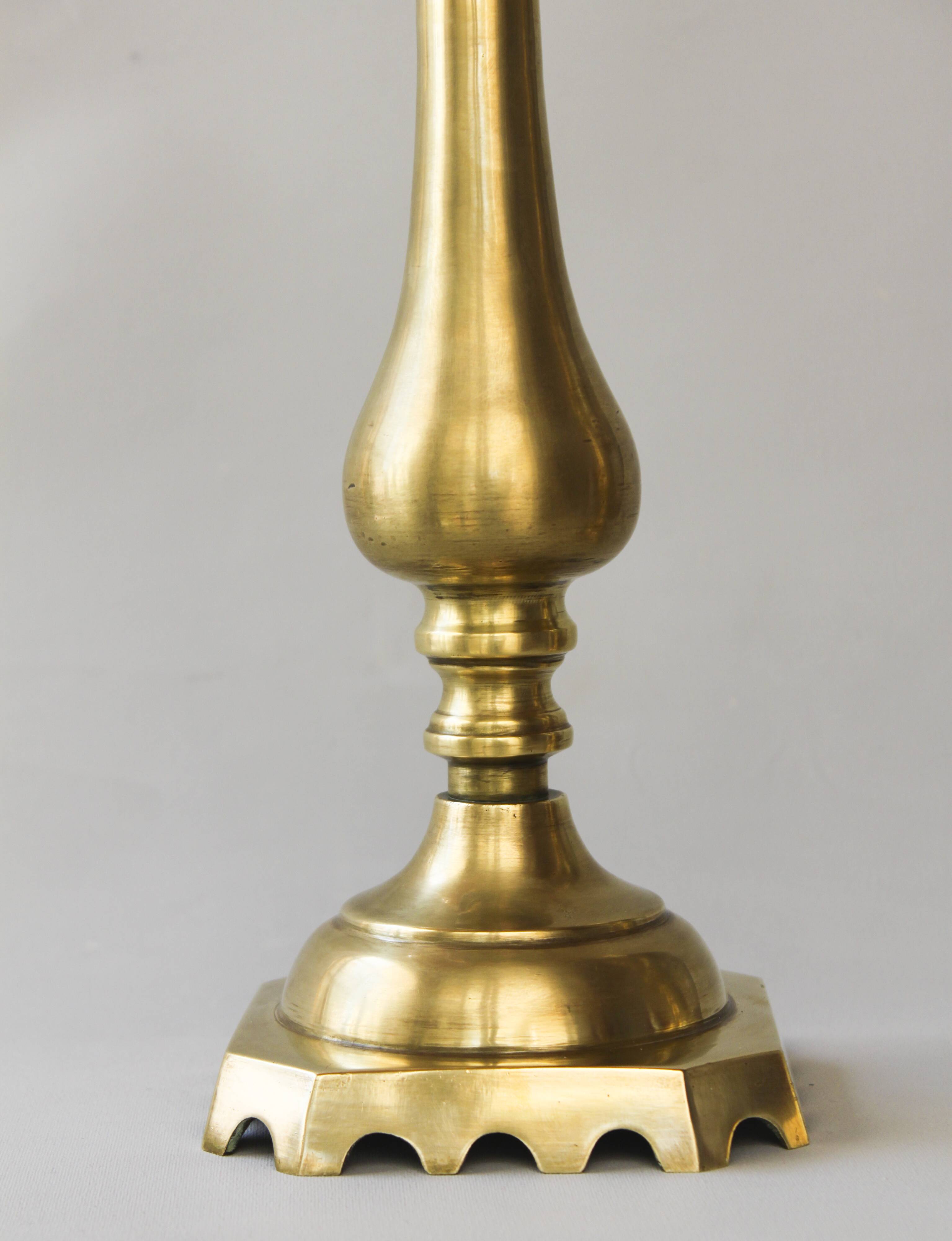 Large antique bronze candelabras. Unique pair. Candle holders.