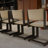 Ensemble de 6 chaises CASALA en chêne foncé 1970's