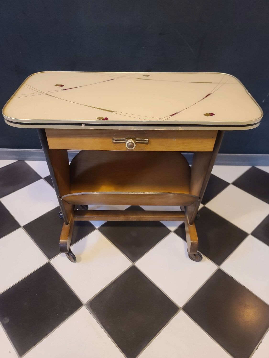 Magazine holder side table