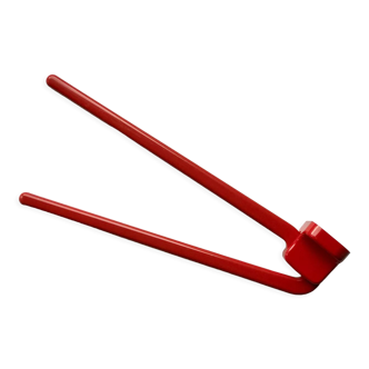 Red plastic towel holder 1980