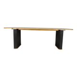 Contemporary oak dining table, seats 10