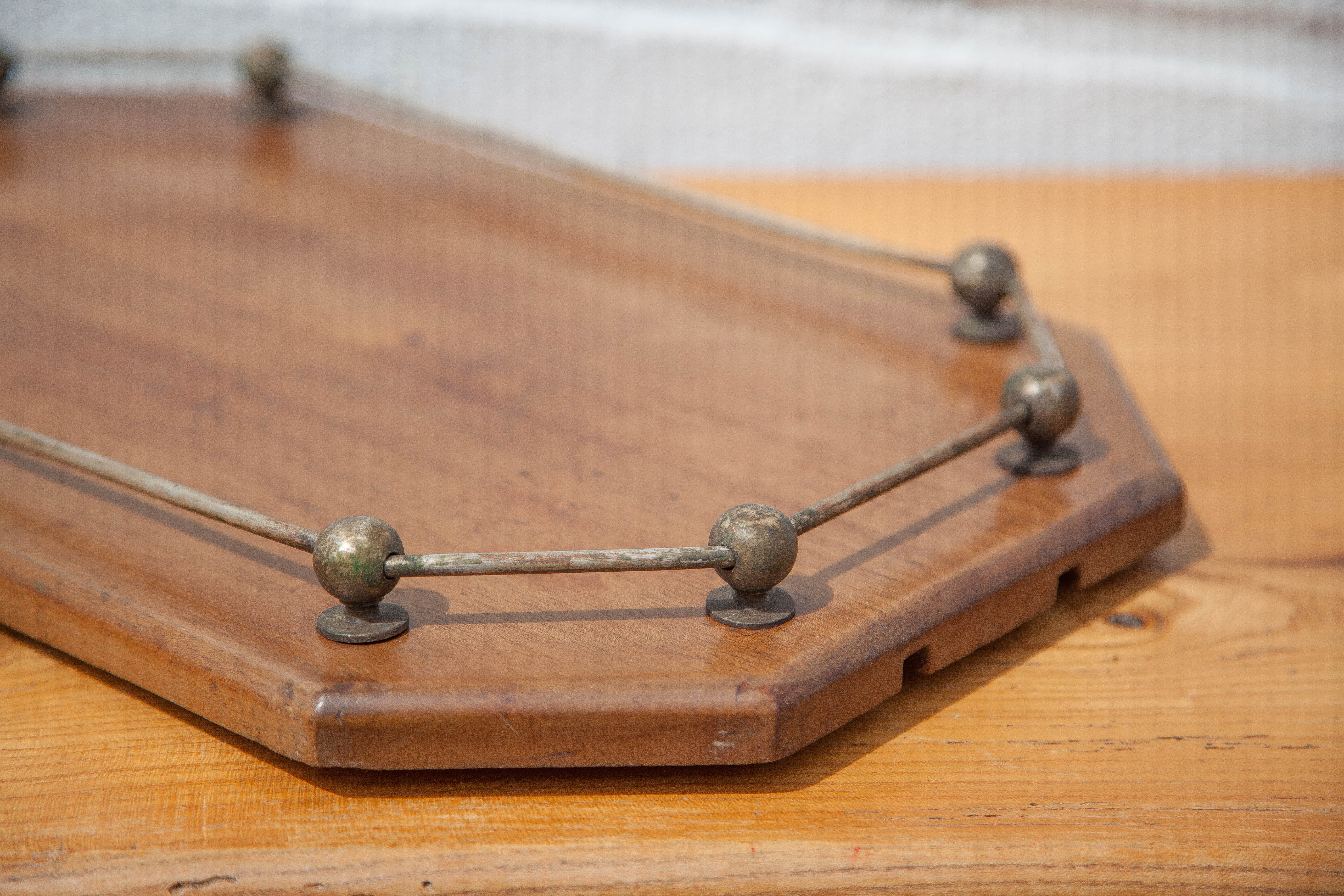 Vintage wooden tray, centerpiece, serving tray