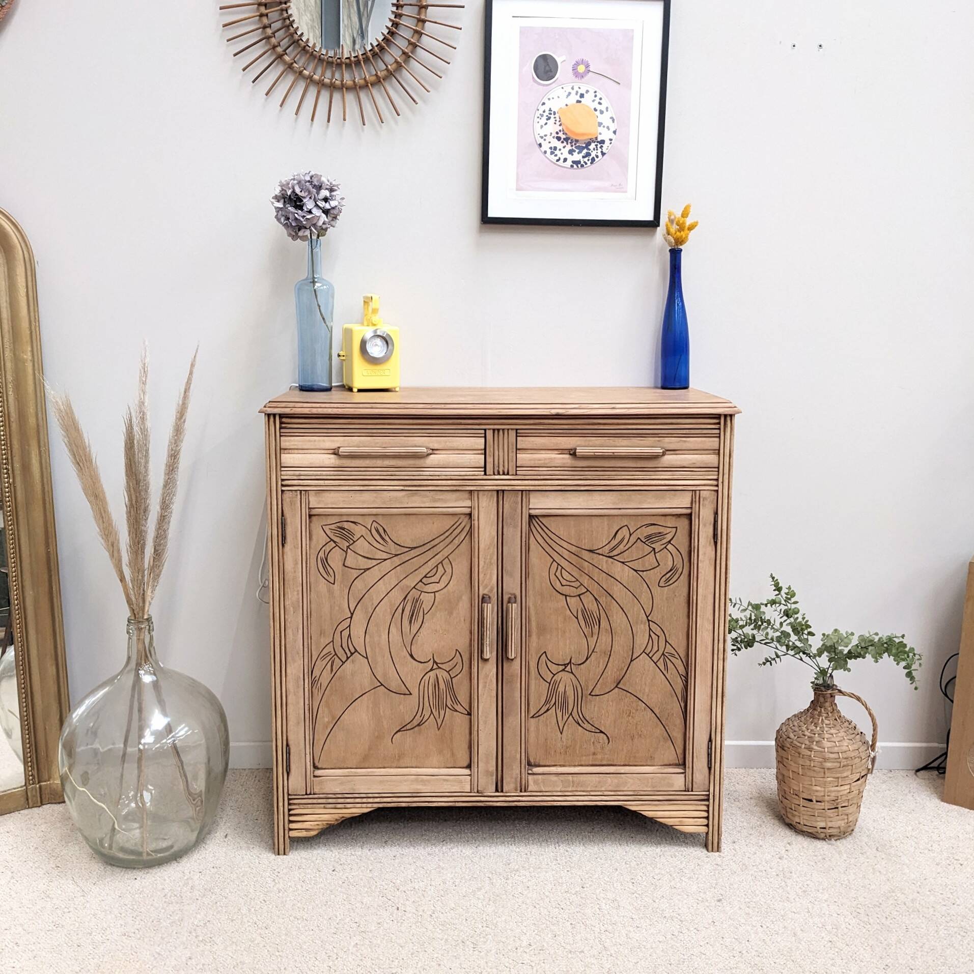 Vintage oak sideboard