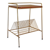 Vintage magazine rack end table, 1960s