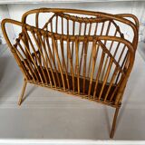 Rattan magazine rack