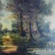 Forest Landscape, 20th Century, Oil on Canvas, Framed