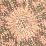 3x12 Pale Red Cream Soft Wool Vintage Runner Rug