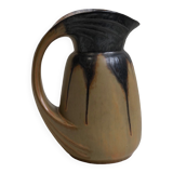 Art Nouveau pitcher in flamed stoneware from Denbac model 234