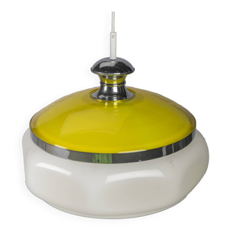 White and Yellow Space Age Pendant Lamp