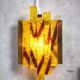 Mid-Century Crystal Glass Wall Lights, Denmark, Set of 2